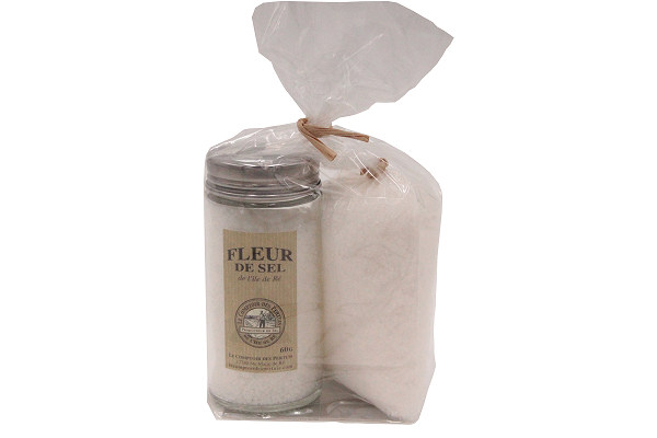 LE COMPTOIR DES PERTUIS- Saupoudreuse fleur de sel Ile de Ré 60g + recharge125g 