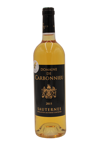 DOMAINE DE CARBONNIEU - Vin Blanc Liquoreux AOC Sauternes  75cl - Prestige 2015