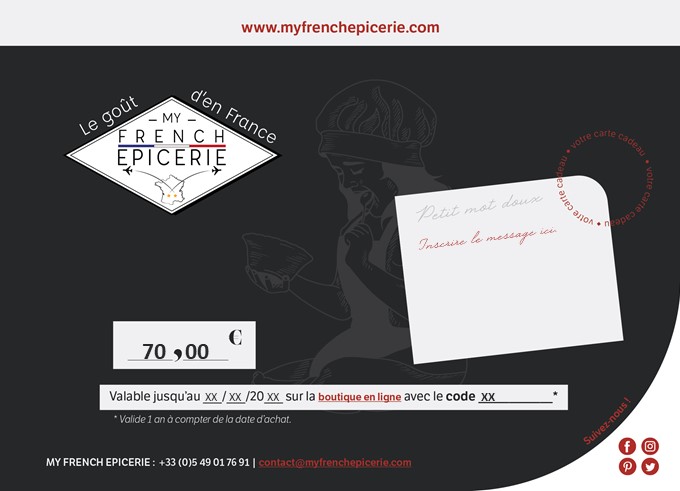 E-Carte Cadeau 70€