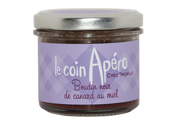 CHEZ MORILLE -Coin Apéro- Boudin noir de canard au Miel - 90g 