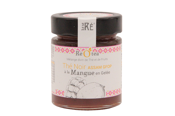 LES CONFITURES DU CLOCHER- Gelée de thé noir à la Mangue 165g