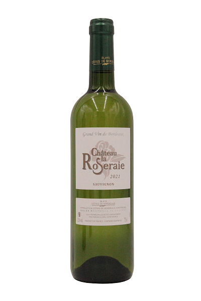 CHATEAU "LA ROSERAIE" - Vin AOC Blaye Côtes de Bordeaux Blanc Sauvignon 75cl, Millésime 2021