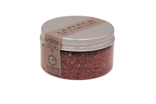 LE COMPTOIR DES PERTUIS-  Fleur de Sel Ile de Ré Aromatisée Fleur du Corsaire 70g
