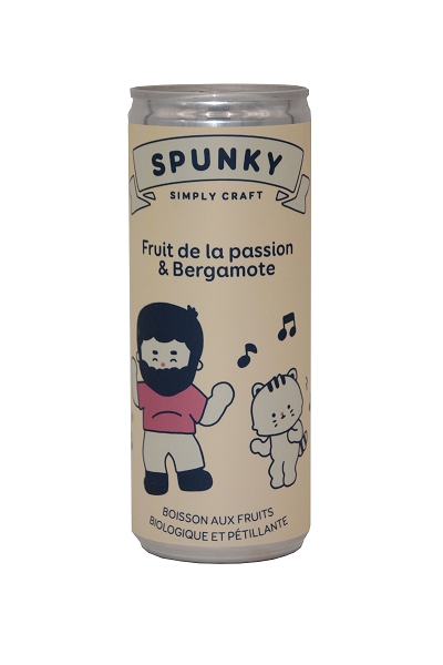 SPUNKY- Eau pétillante Fruits de la Passion et Bergamote 25cl- BIO