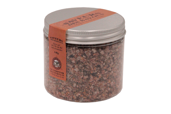 LE COMPTOIR DES PERTUIS-  Gros Sel Ile de Ré Aromatisé Saveurs des Bayous 140g