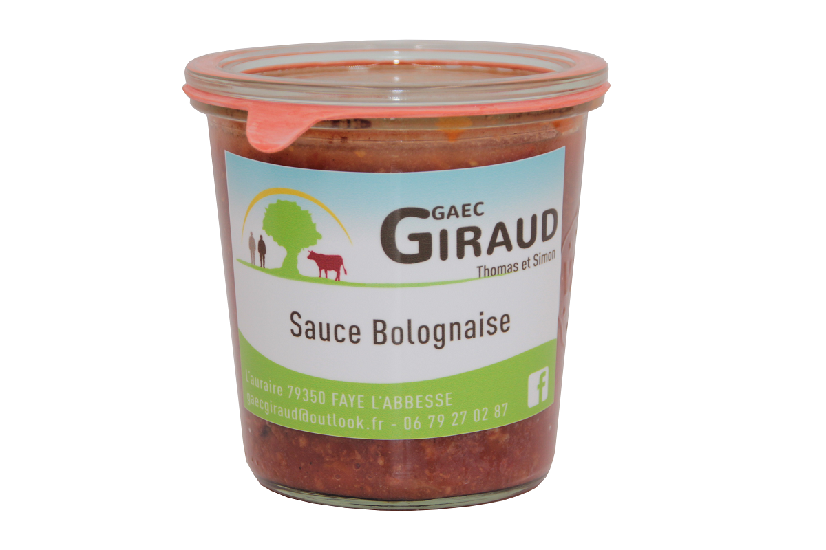 GAEC GIRAUD- Sauce Bolognaise de Boeuf - 240g