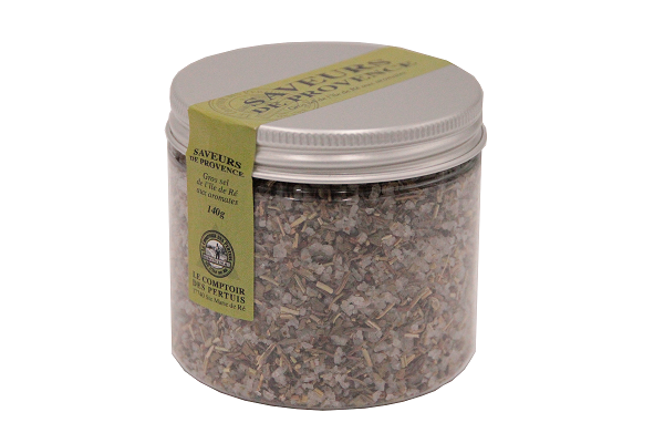 LE COMPTOIR DES PERTUIS- Gros Sel Ile de Ré Aromatisé Saveurs de Provence 140g 