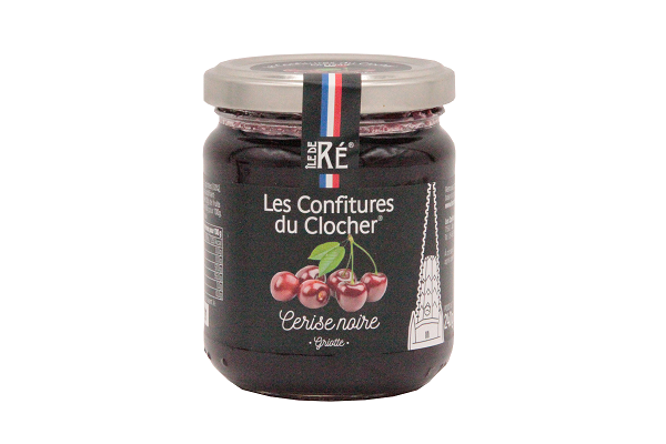 LES CONFITURES DU CLOCHER- Confiture de Cerises Noires -Griottes- 240g