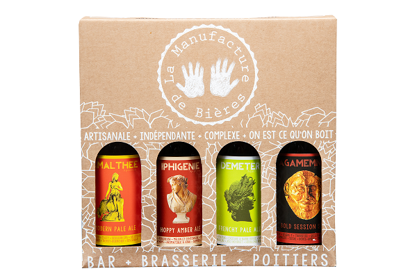 LA MANUFACTURE DE BIERES - Coffret 4 Bières Artisanales Françaises "La Manuf" (4*33cl)