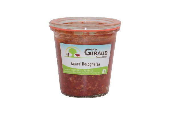 GAEC GIRAUD- Sauce Bolognaise de Boeuf - 240g
