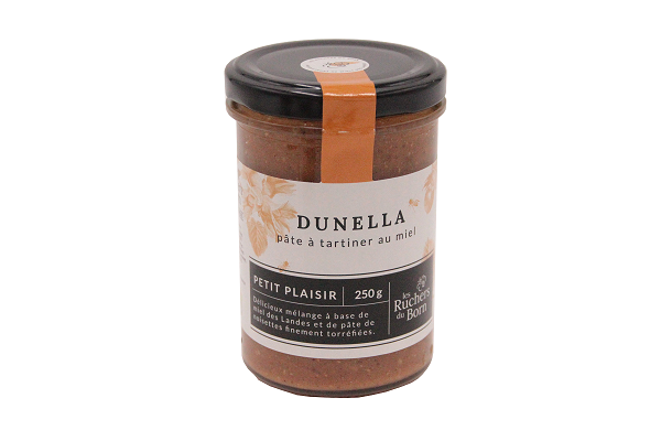 LES RUCHERS DU BORN-Dunella: pâte à tartiner miel et noisettes-250g