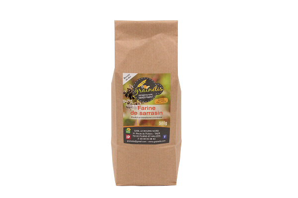 GRAINELIS- Farine de sarrasin SANS GLUTEN 500g